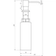 Дозатор моющего средства Globus Lux врезной, нержавеющая сталь (SS8445) - изображение 3