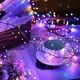 Світлодіодна гірлянда-феєрверк 5 м 150 LED мультикольорова прозора кімнатна модель Роса - зображення 1