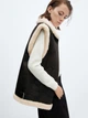 Теплый жилет из искусственной кожи короткий женский Mango Harriet 57075976-99 XS Черный (8445922881672) - изображение 6