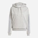 Худи женское Adidas Holiday 3-Stripes Fleece JM1869 XL Серое с белым (4068807380943) - изображение 10
