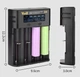 Зарядний пристрій для акумуляторів Yonii D4 LCD 18650 21700 26650 Літій AA AAA Nimh Чорний (М5120160) - зображення 4