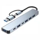 Хаб 7 в 1 SD/TF HDMI 4K30Hz USB2.0 USB 3.0 Type-C PD 100W Stone ST-H29 - изображение 1