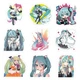 Набір наклейок стікерів Міку Хацуне Hatsune Miku 50 штук наліпки з Vocaloid - зображення 3