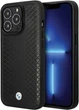 Etui plecki BMW Leather Diamond Pattern do Apple iPhone 14 Pro Black (3666339066543) - obraz 1