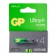 Батарейки GP ULTRA PLUS ALKALINE 1.5V 24AUP21-SB4 Щелочные LR03 AAA 4 шт. - изображение 2