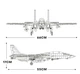 Конструктор Reobrix 33032 Реактивный истребитель самолет F14 Tomcat 1443 детали - изображение 10