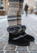 Угги детские с мехом, зимние утепленные 391332 Размер 26 Черные - изображение 1