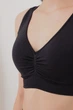 Бесшовный женский топ с эффектом push-up из микрофибры Giulia TOP SHAPE L/XL Black, спортивный топ - изображение 4