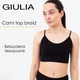 Безшовний топ на тонких бретелях Giulia CAMI TOP BRAID S/M Black, кроп-топ на тонких бретелях - зображення 1
