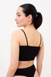 Безшовний топ на тонких бретелях Giulia CAMI TOP BRAID S/M Black, кроп-топ на тонких бретелях - зображення 3