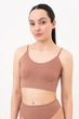 Бесшовный топ на тонких бретелях Giulia CAMI TOP BRAID S/M Brown-mokko, Женский топ на тонких бретельках - изображение 2
