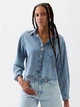 Сорочка джинсова оверсайз жіноча GAP 501637772 XL Синя (1159848855) - зображення 1
