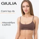 Бесшовний топ в рубчик на тонких бретелях Giulia CAMI TOP RIB S/M Brown-deep taupe, Топ бесшовный на тонких бретелях - изображение 1