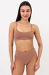 Бесшовний топ в рубчик на тонких бретелях Giulia CAMI TOP RIB S/M Brown-mokko, топ в рубчик - изображение 4