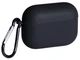 Силиконовый чехол Nik с карабином и микрофиброй для AirPods Pro 3 / black - изображение 1