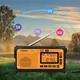 Багатофункціональний самозарядний Радіоприймач XHDATA радіо FM AM SW NOAA WB з акумулятором + ліхтар + сонячна панель + Power bank - зображення 3