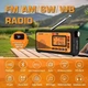 Багатофункціональний самозарядний Радіоприймач XHDATA радіо FM AM SW NOAA WB з акумулятором + ліхтар + сонячна панель + Power bank - зображення 6