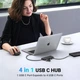Концентратор UGREEN USB-C to 4xUSB-C 3.2 Gen2 10Gbps CM806 black (35584) - изображение 7