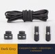 Эластичные круглые шнурки для обуви FASTLACES T1-4 Dark Grey - изображение 1