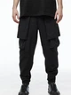 Карго штаны из стрейч нейлона свободного кроя Хидза TUR WEAR Черные S - изображение 1