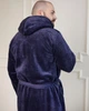 Мужской махровый халат батал, графит, размер 5XL - изображение 2