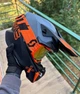 Мото шлем эндуро (кроссовый) EXDRIVE оранжевый мат S + подарки: балаклава, чехол - изображение 4