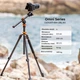 Профессиональный штатив трипод для камеры K&F Concept K234A7+BH-28L с центральной вращающейся колонной на 360° (высота 2м, грузоподъемность 10кг) (KF09.087V6) - изображение 2