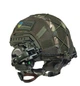 Шолом військовий балістичний тактична захисна каска куленепробивна FAST Helmet NIJ IIIA тактичні активні військові навушники Earmor M31 + тактичний ліхтар на шолом + сумка переноска олива - зображення 13