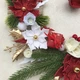 Венок новогодний подвесной декор на дверь бордовый - изображение 3
