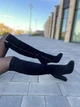 Ботфорты женские черные из эко-замши на каблуке весна-осень демисезонные F736-T276-1 37 - изображение 4