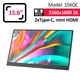 Монитор портативный 156QC / 15.6'' / IPS / 2560x1600 2K 60Hz / Type-C / HDMI / 3.5 мм / второй экран - изображение 1
