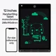 Планшет графічний для малювання, нотаток 12" LCD Writing Pad Black - зображення 10