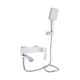 Смеситель для ванны Qtap Swan Cascada с душевым гарнитуром, хром/белый (QTSWA260CRW45569) - изображение 1