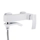 Смеситель для ванны Qtap Swan Cascada с душевым гарнитуром, хром/белый (QTSWA260CRW45569) - изображение 4