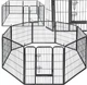 Манеж‑клітка MALATEC для собак, кролів та цуценят 8 секцій, 80 × 80 см, чорний - зображення 2