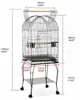 Клетка MatMay для попугаев и птиц 150 × 58 × 58 см, чёрная - изображение 2