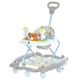 Детские ходунки Bambi M 3656A-S-11 Мишка 3в1 с музыкальной игровой съемной панелью, родительской ручкой, качалкой и силиконовыми колесами - - изображение 1