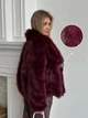 Шуба з еко хутра, колір Бордовий Fashion NG_833Bordo L 2000001001905 - изображение 6