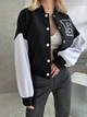Бомбер тринитка на флісі, колір Чорний Fashion 9EB_628Black S 2000000979601 - зображення 4