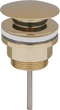 Донный клапан для раковины VBI brushed gold click-clack универсальный VBI-059000BG - изображение 1