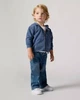 Дитячий комплект 3в1 Levi's (толстовка на флісі + футболка + штани) для хлопчика Біло-синій (340 set-pvu blue (62 (3m)) - зображення 1