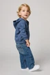 Дитячий комплект 3в1 Levi's (толстовка на флісі + футболка + штани) для хлопчика Біло-синій (340 set-pvu blue (62 (3m)) - зображення 2