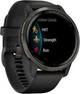 Смарт-часи Garmin Venu 2 Slate with Black Leather Band (010-02430-21) Refurbished - зображення 2