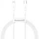 Зарядний кабель Baseus Superior Series Type-C to Lightning PD 20W 1m White (CATLYS-A02) - изображение 1