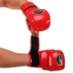 Перчатки Крабы кожаные спаринговые для MMA на липучке размер XL ZELART красный BO-3495 - изображение 9