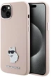 Панель Karl Lagerfeld Silicone Choupette Metal Pin для Apple iPhone 15 Pink (3666339166243) - зображення 1