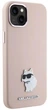 Панель Karl Lagerfeld Silicone Choupette Metal Pin для Apple iPhone 15 Pink (3666339166243) - зображення 4