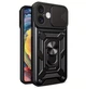 Чехол Primo Shockproof для Apple iPhone 17 - противоударный, с подставкой и шторкой для камеры - Black - изображение 4