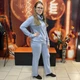 Костюм J.London женский трикотажный теплый ангора кофта хомут прямые брюки 48 голубой - изображение 2