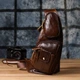 Чоловіча сумка з великою кількістю кишень із натуральної шкіри Vintage 22962 Коричневий - зображення 9